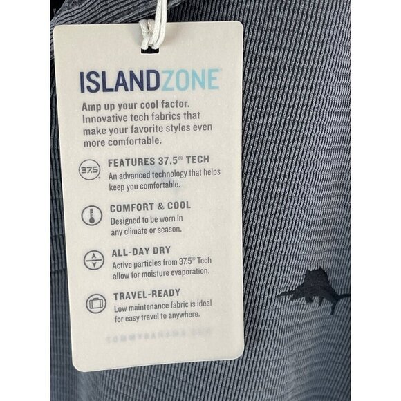 NWT‎ Tommy Bahama Mens XXL IslandZone Polo Shirt Gray Modal Blend - Picture 2 of 15